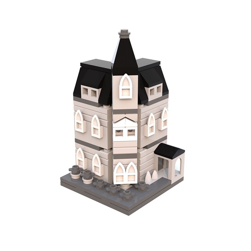 Street Sights MOC 12846 Addams Family Mansion Mini Modular by JenArtiste