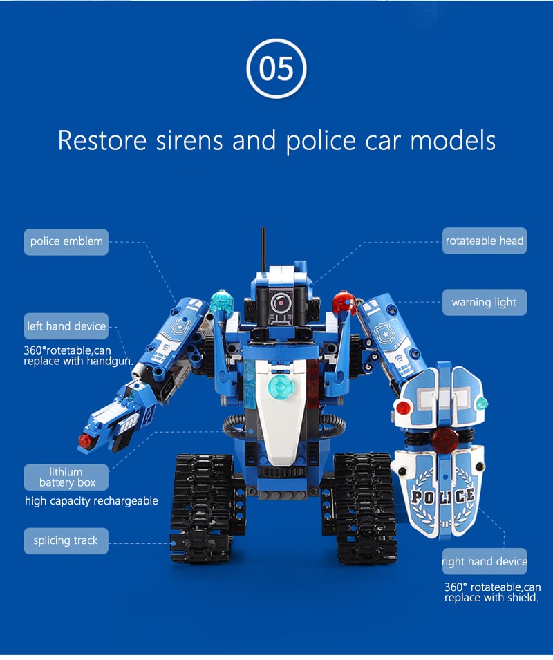 CADA C51049 Defensor Police Robot 2 in 1