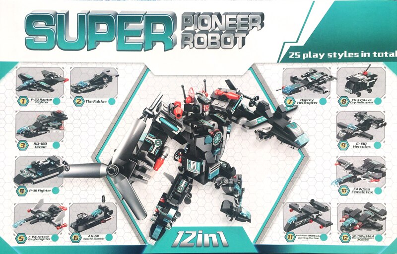 PANLOSBRICK 633013 Super Poineer Robot 12 in 1