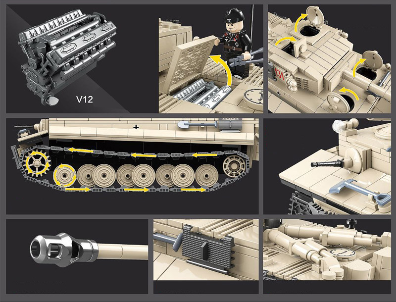 QUANGUAN 100061 Tiger Tank 131