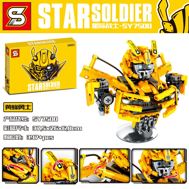 SY 7500 Bumble Bee Transformer Robot Soldier