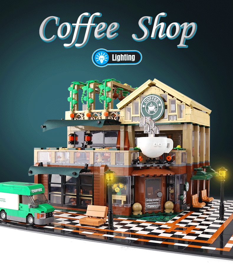 SEMBO 601093 Casual Coffee Shop with LED light