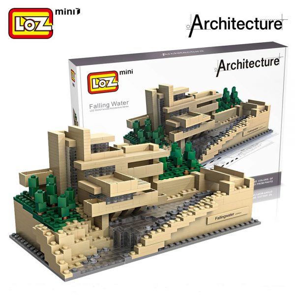 LOZ Toys Falling Water Villa Model Tree House Bricks Mini Building Blocks Architecture Educational Toys For 2