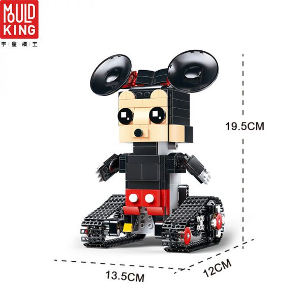 MOULD KING 13043 RC Action Anime Figure Robot Remote Control Mickey Mouse Crawler Building Blocks Kits