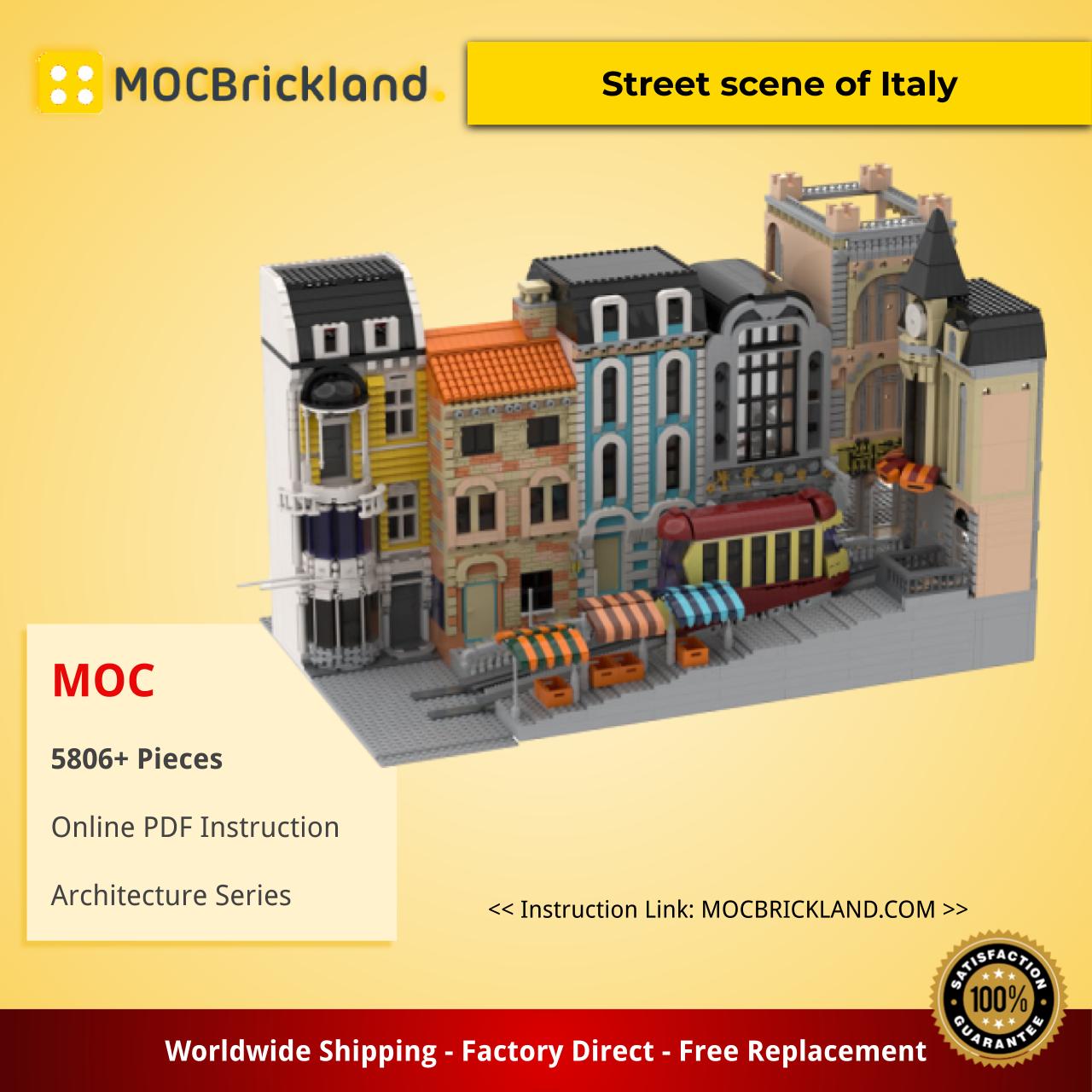 Modular Buildings MOC Street scene of Italy by Jerry MOCBRICKLAND