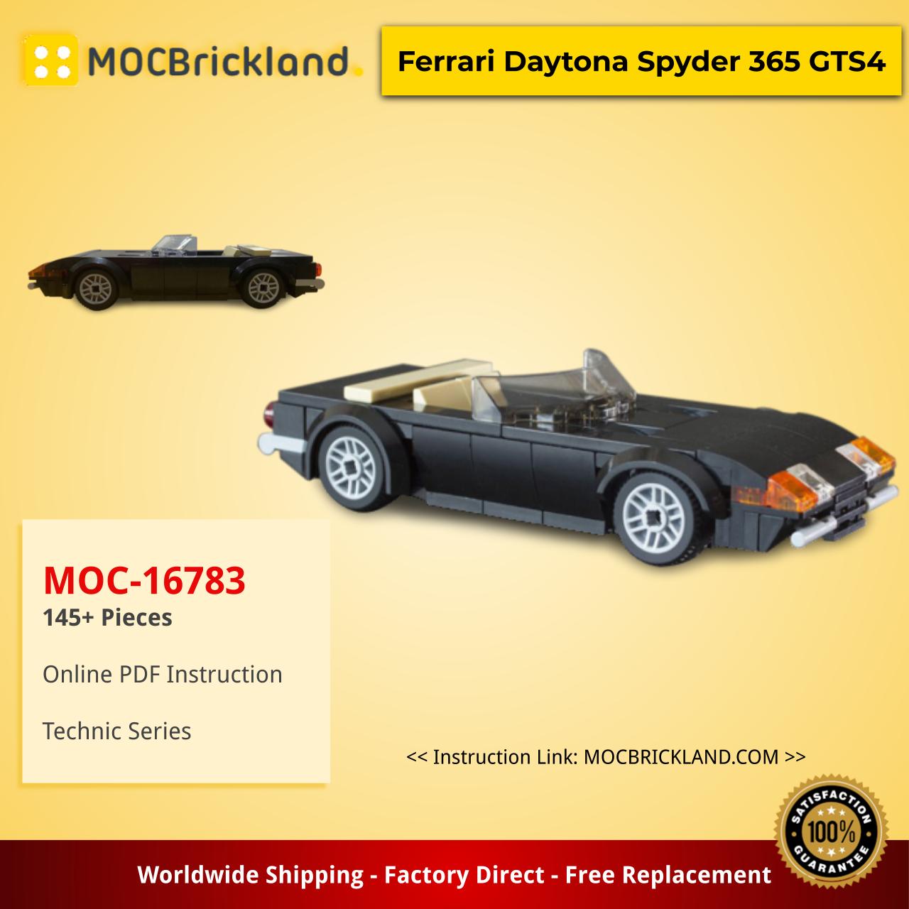 Technic MOC-16783 Ferrari Daytona Spyder 365 GTS4 by jerrybuildsbricks MOCBRICKLAND