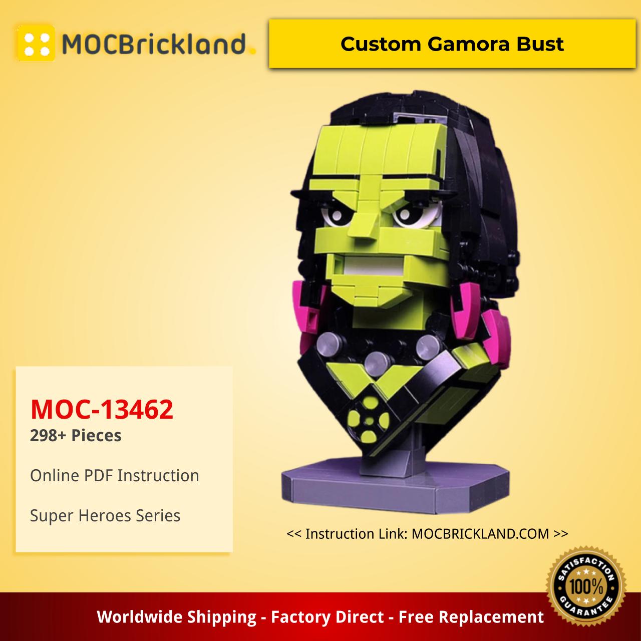 Super Heroes MOC-13462 Custom Gamora Bust by buildbetterbricks MOCBRICKLAND