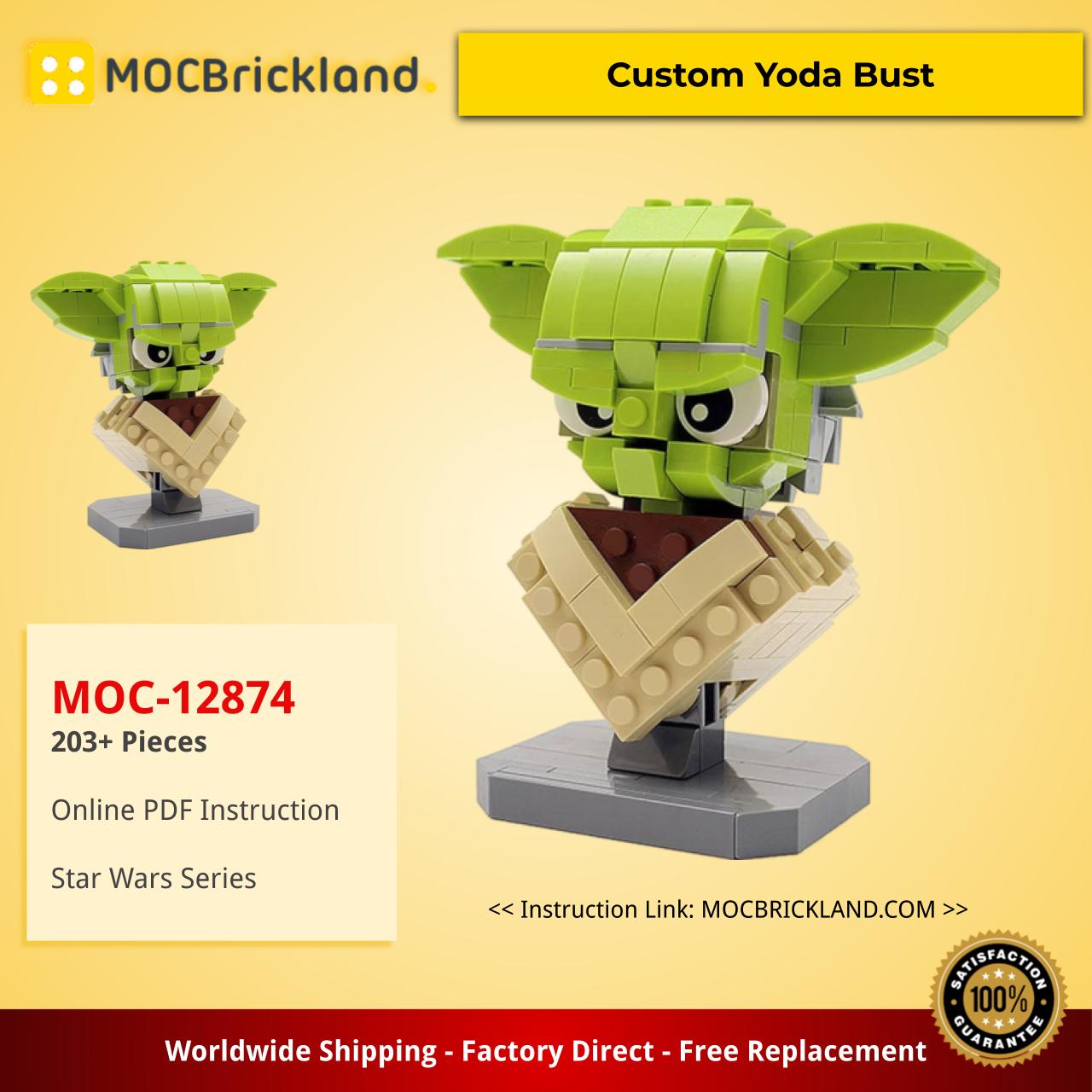 Star Wars MOC-12874 Custom Yoda Bust by buildbetterbricks MOCBRICKLAND