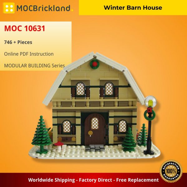 MOCBRICKLAND MOC 10631 Winter Barn House 4