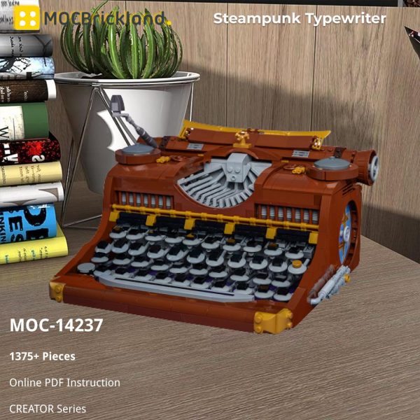 MOCBRICKLAND MOC 14237 Steampunk Typewriter 2