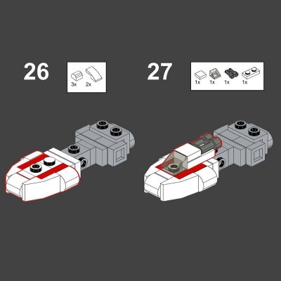 MOCBRICKLAND MOC 33057 Micro Resistance Starfighters 3