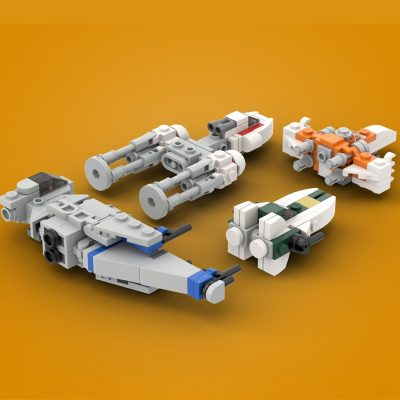 MOCBRICKLAND MOC 33057 Micro Resistance Starfighters 5