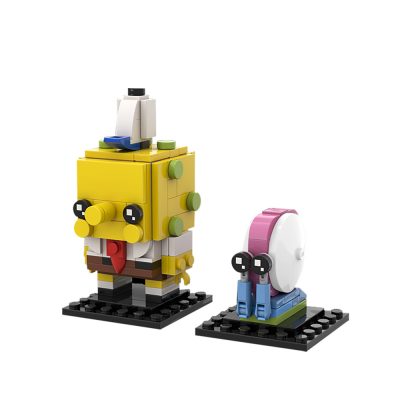 MOCBRICKLAND MOC 38051 Spongebob and Gary Brickheadz 1