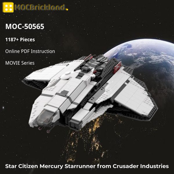 MOCBRICKLAND MOC 50565 Star Citizen Mercury Starrunner from Crusader Industries 2