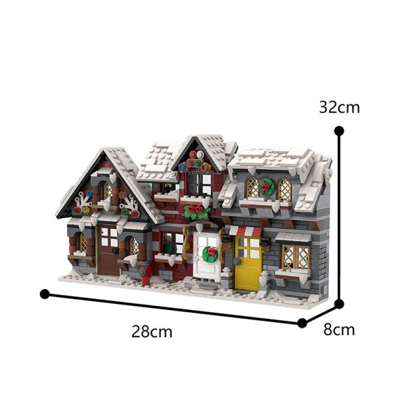 MOCBRICKLAND MOC 58700 Three Little Winter Houses 2