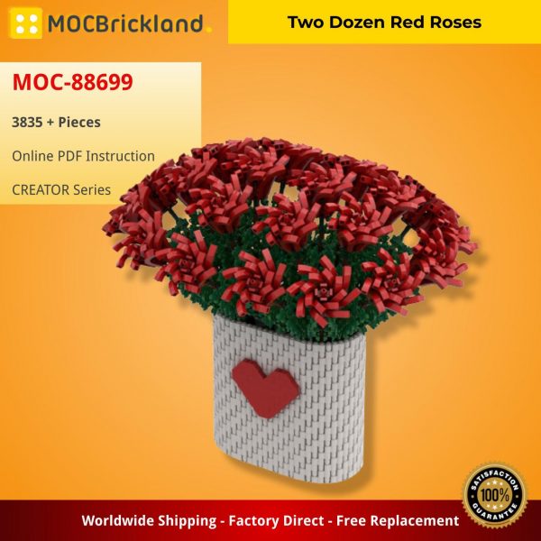 MOCBRICKLAND MOC 88699 Two Dozen Red Roses 2