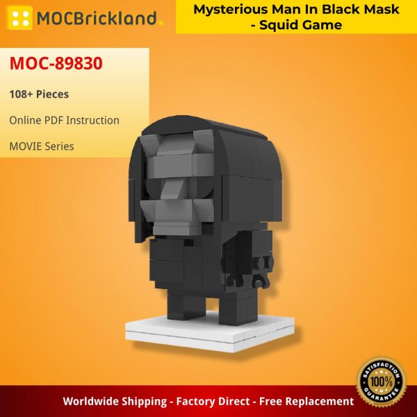 MOCBRICKLAND MOC 89830 Mysterious Man In Black Mask – Squid Game