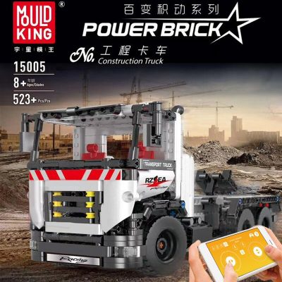 MOULD KING 15005 Technic series The Constrouction remote control truck Model With Motor Function Building Blocks 1