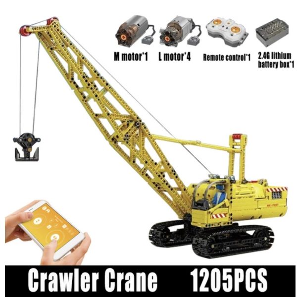 MOULD KING 17001 High Tech Motorized Crawler Crane 1