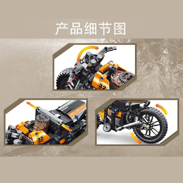 MOULDKING 23005 MOC 17249 RC Racing Motorcycle 4