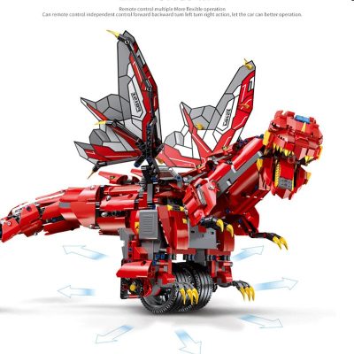 Mould King Technic Eva Car The MOC Ninjagoes dinosaur dragon knight Roadster 13031 Robot Building Blocks 1