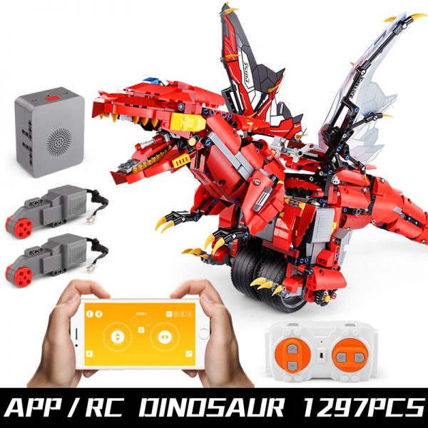 Mould King Technic Eva Car The MOC Ninjagoes dinosaur dragon knight Roadster 13031 Robot Building Blocks 5