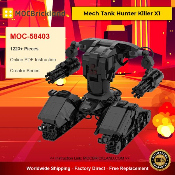 creator moc 58403 mech tank hunter killer x1 by kilo whiskey mocbrickland 6941