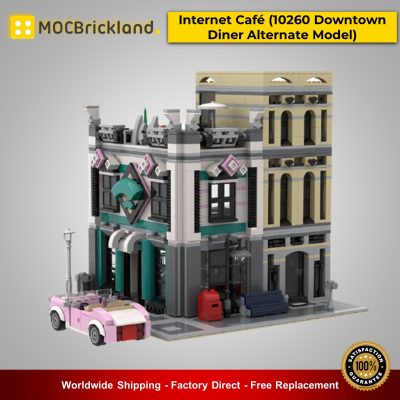 modular building moc 19379 internet caf 10260 downtown diner alternate model modular by huaojozu mocbrickland 1710