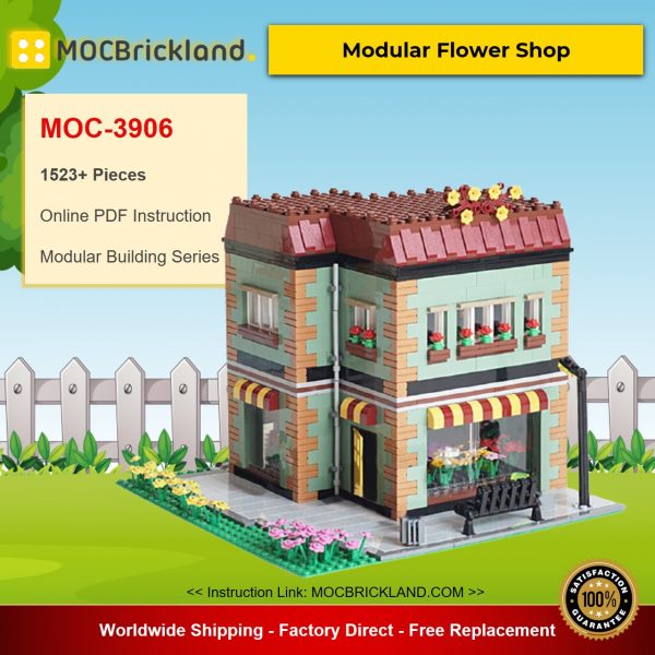 modular building moc 3906 modular flower shop by mestari mocbrickland 8062