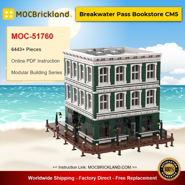 modular building moc 51760 breakwater pass bookstore cm5 by jepaz mocbrickland 1993