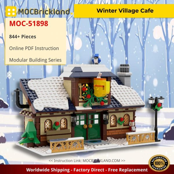 modular building moc 51898 winter village cafe by brickmonster mocbrickland 7395