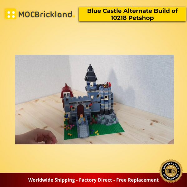 modular buildings moc 37994 blue castle alternate build of 10218 petshop by soymlikdicebrick mocbrickland 5358