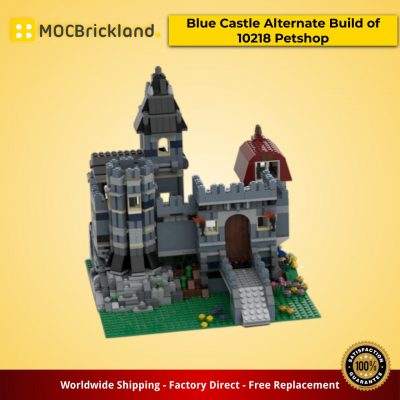 modular buildings moc 37994 blue castle alternate build of 10218 petshop by soymlikdicebrick mocbrickland 7179