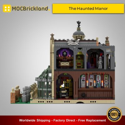 modular buildings moc 54244 the haunted manor by zeradman mocbrickland 7562