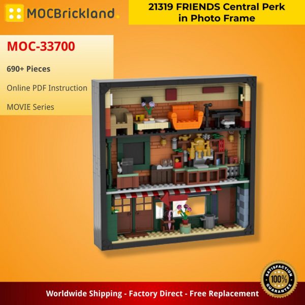 movie moc 33700 21319 friends central perk in photo frame by beewiks mocbrickland 6722
