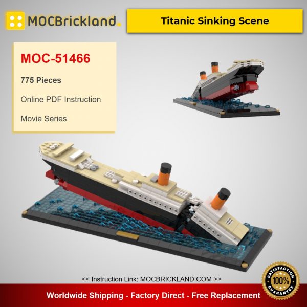 movie moc 51466 titanic sinking scene by ycbricks mocbrickland 3193