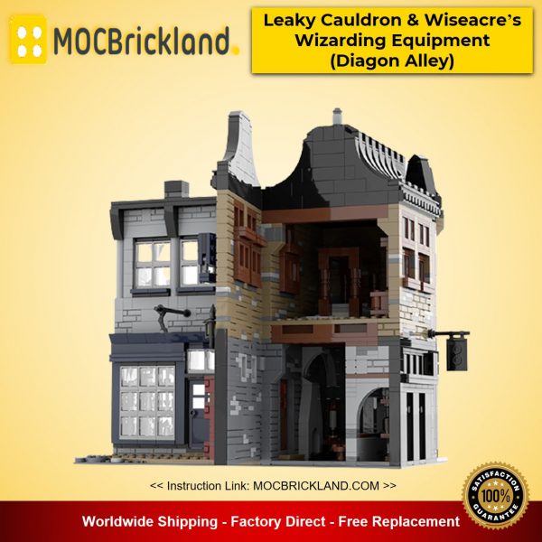 movie moc 55035 leaky cauldron amp wiseacres wizarding equipment diagon alley by jlbricks mocbrickland 2796