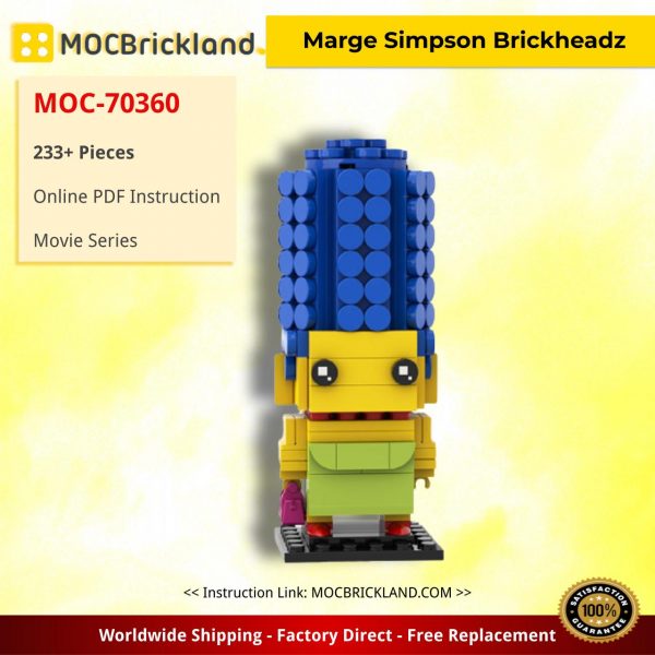 movie moc 70360 marge simpson brickheadz by custominstructions mocbrickland 6999