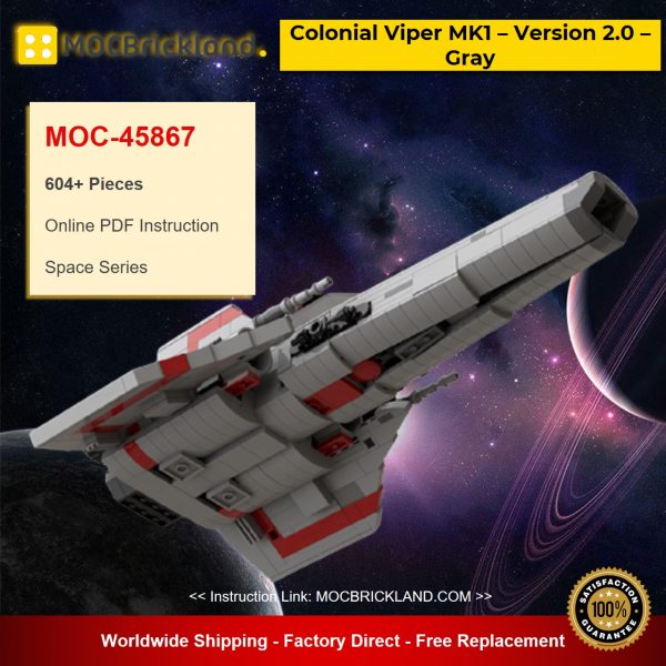 space moc 45867 colonial viper mk1 version 20 gray by apenello mocbrickland 1048