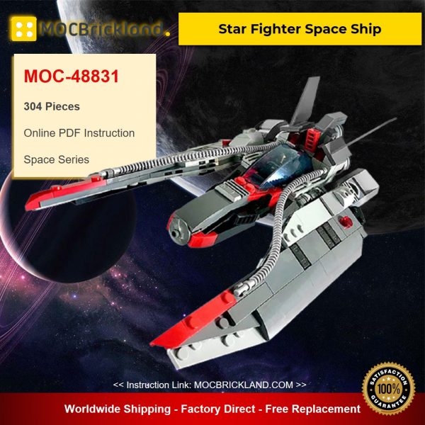 space moc 48831 star fighter space ship by madmocs mocbrickland 5561