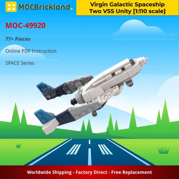 space moc 49920 virgin galactic spaceship two vss unity 1110 scale by muscovitesandwich mocbrickland 5716