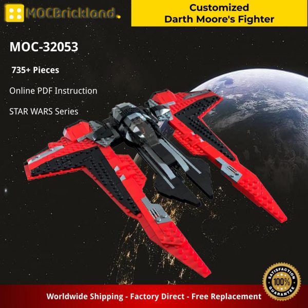 star wars moc 32053 customized darth moores fighter mocbrickland 5812