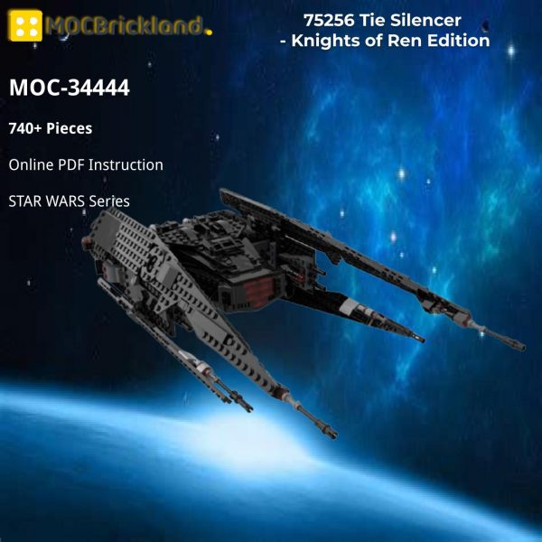 star wars moc 34444 75256 tie silencer knights of ren edition mocbrickland 4631