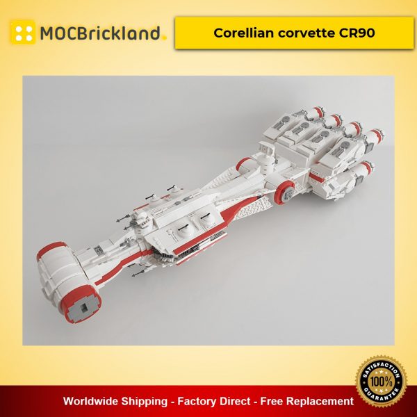 star wars moc 37561 corellian corvette cr90 by mechael mocbrickland 5057