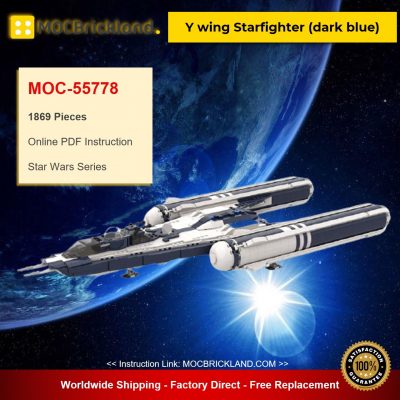 star wars moc 55778 y wing starfighter dark blue by starwarsfan66 mocbrickland 7378