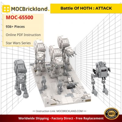 star wars moc 65500 battle of hoth attack by jellco mocbrickland 5007