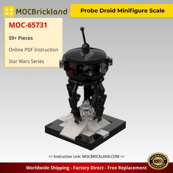star wars moc 65731 probe droid minifigure scale by lupowhite mocbrickland 5268