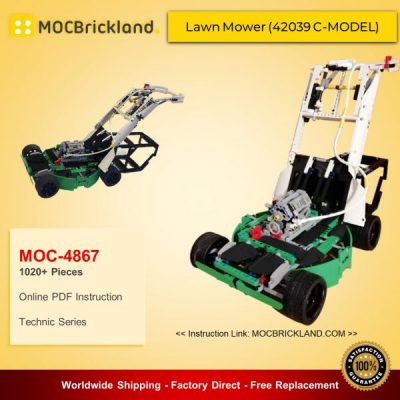 technic moc 4867 lawn mower 42039 c model by pg mocbrickland 5283