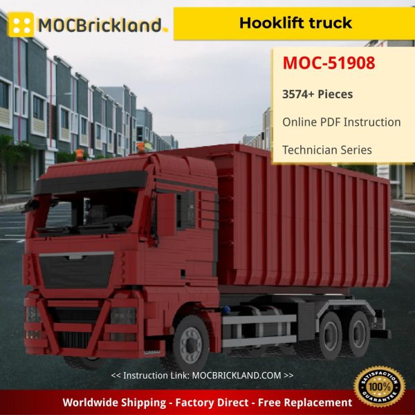 technic moc 51908 hooklift truck by daniels creations mocbrickland 3825