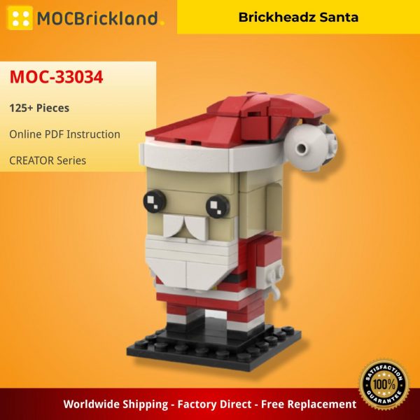 CREATOR MOC 33034 Brickheadz Santa by Leo1 MOCBRICKLAND 2